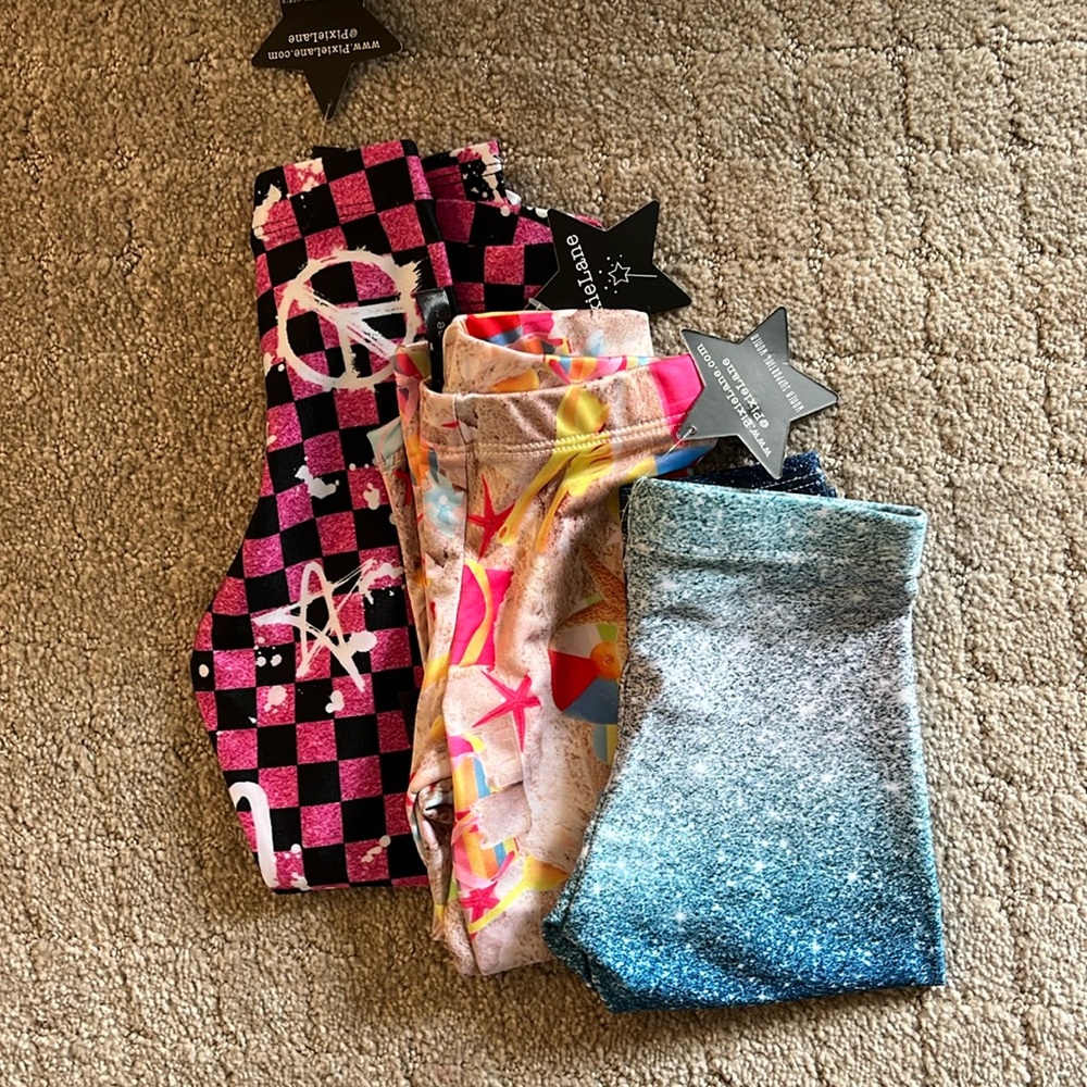 Pixielane size 2 high shine leggings, new with tags